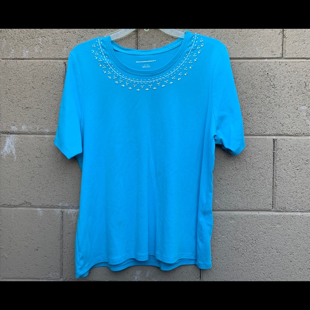 ALLISON DALEY Women’s Round Neck Short Sleeve Top
